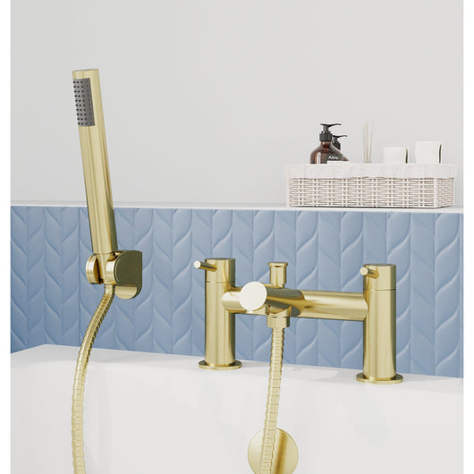 Brantley - Brushed Brass Bath Shower Mixer Tap Inc Handset