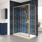 ShowerWorx 1200 Sliding Shower Door - Brushed Brass