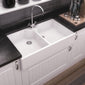 Nuie Fireclay Butler Sink with Stepped Weir 895x550x220 - White