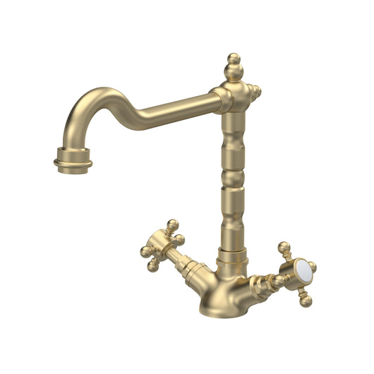  French Classic Mono Sink Mixer - Brushed Brass