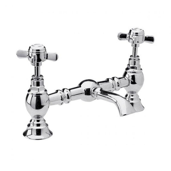 Nuie Beaumont Luxury 2 Hole Basin Mixer Tap Deck Mounted