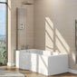 1695mm Walk-In P-Shape Bath Inc Screen & Front Panel