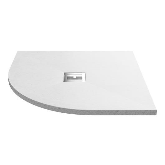  Slate White Slimline 800 x 800mm Quadrant Shower Tray