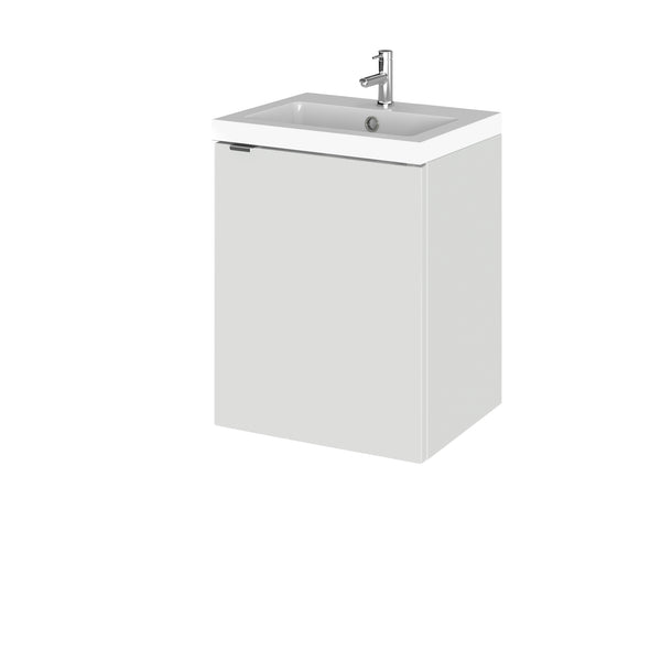 Hudson Reed Fusion 400mm Vanity Unit & Basin Gloss Grey Mist CBI439