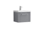 Nuie Deco 500mm Wall Hung Single Drawer Vanity & Basin 1 - Satin Grey