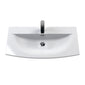 Nuie Deco 800mm Wall Hung Single Drawer Vanity & Basin 4 - Satin White
