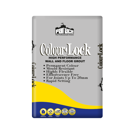  Palace Colour-Lock Flexible Fast Setting Wall & Floor Grout 10Kg - Brilliant White