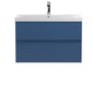 Hudson Reed Urban 800mm Wall Hung 2-Drawer Vanity Unit & Basin 3 - Satin Blue