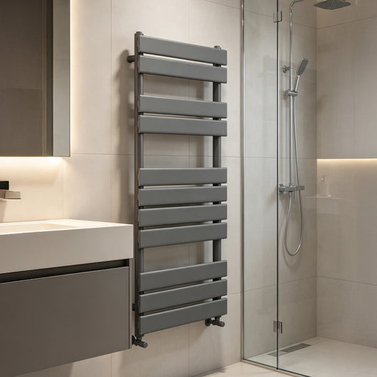  SDG 1000 x 600mm Flat Panel Heated Towel Radiator - Anthracite