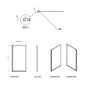 Aqualux Fully Framed Bath Screen 1375(H) x 750mm