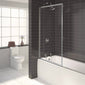 Aqualux Fully Framed Bath Screen 1375(H) x 750mm