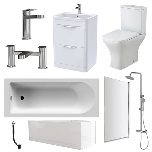  Brava Vanity Complete Shower Bathroom Suite