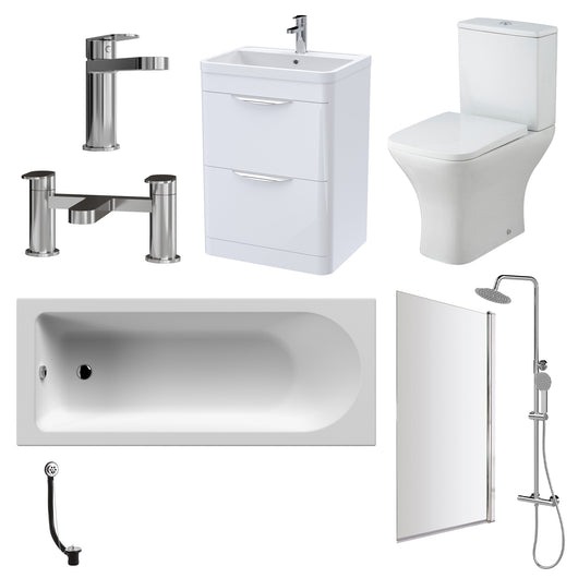  Brava Vanity Complete Shower Bathroom Suite