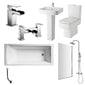 Serene Complete Square End Shower Bathroom Suite - 1500mm