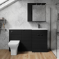 Parkhouse 1500mm L Shape Combination Basin and WC Unit - Charcoal Black