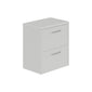 LECICO Zara 50cm 2-Drawer Wall Hung Vanity Unit - Gloss White