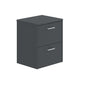 LECICO Zara 50cm 2-Drawer Wall Hung Vanity Unit - Matt Anthracite