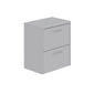 LECICO Zara 50cm 2-Drawer Wall Hung Vanity Unit - Matt Light Grey