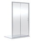 Ralus6 Sliding Shower Door 1850 x 1400mm - Chrome - welovecouk