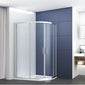 Ralus6 Offset Quad Sliding Door Enclosure 1850 x 1200 x 800mm - Chrome - welovecouk