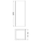 Ralus6 Frameless Side Panel 1850 x 800mm - Chrome