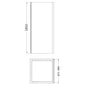 Ralus6 Frameless Side Panel 1850 x 900mm - Matt Black