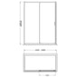 Ralus6 Sliding Shower Door 1850 x 1600mm - Chrome - welovecouk