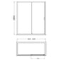 Ralus6 Sliding Shower Door 1850 x 1700mm - Chrome - welovecouk