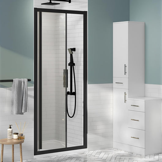  Ralus6 Bifold Door 1850 x 700mm - Matt Black - welovecouk