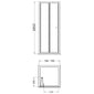 Ralus6 Bifold Door 1850 x 800mm - Chrome - welovecouk