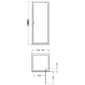 Ralus6 Pivot Door 1850 x 800mm - Chrome - welovecouk