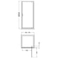 Ralus6 Pivot Door 1850 x 900mm - Chrome - welovecouk