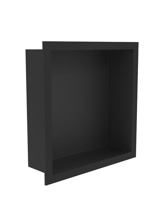  Giavani Stainless Steel 300 x 300mm Black Shower Niche