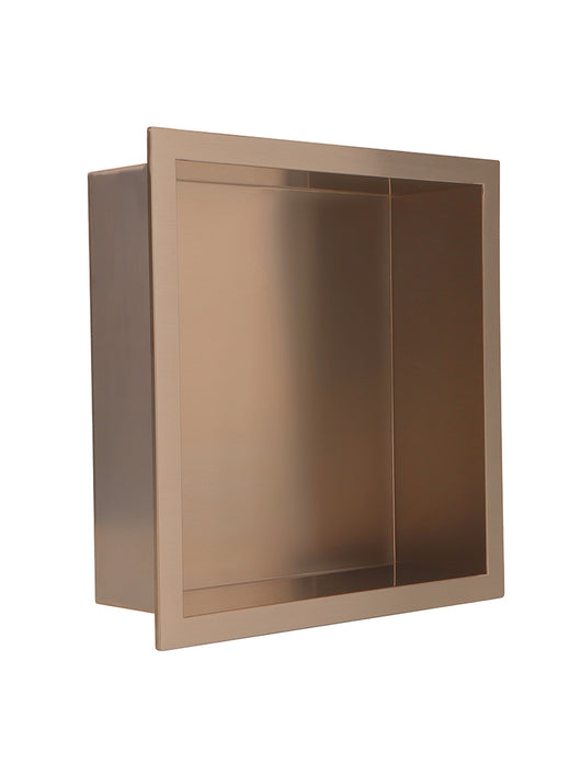  Giavani Stainless Steel 300 x 300mm Brushed Bronze Shower Niche