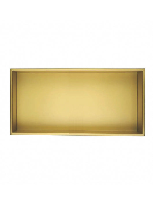  Giavani Stainless Steel 300 x 600mm Brushed Brass Shower Niche