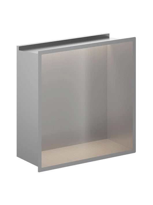  Giavani Stainless Steel 300 x 300mm Stainless Steel Shower Niche With LED Lights