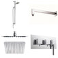 SDG Premium Concealed Shower Valve with Slide Rail Kit + Wall Mounted 250mm Shower Head
