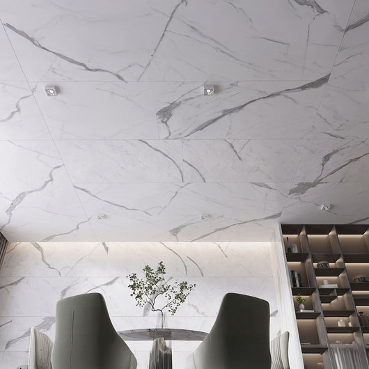  SDG PVC Ceiling Panel - 2700 x 250 x 8mm (4 Pack) - Carrera Grey Marble