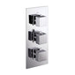Block Premium Concealed Thermostatic Shower Valve with 250mm Rose & Handset - Chrome