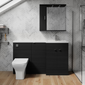 Parkhouse 1500mm L Shape Combination Basin and WC Unit - Charcoal Black