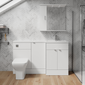 Parkhouse 1500mm L Shape Combination Basin and WC Unit Gloss White