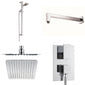 SDG Premium Art Concealed Shower Valve with Slide Rail Kit + Wall Mounted 250mm Shower Head