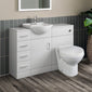 Buckingham 1250mm Gloss White Toilet & Vanity Unit with Basin & Drawer Unit - welovecouk