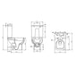 Select Rimless Close Coupled Super Spacesaver WC & Seat - 550mm