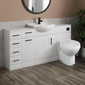 Buckingham 1564mm Gloss White Toilet & Vanity Unit with Basin , Drawer Unit & Laundry Unit - welovecouk