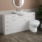Buckingham 1564mm Gloss White Toilet & Vanity Unit with Basin , Drawer Unit & Laundry Unit - welovecouk
