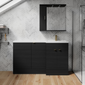 Parkhouse 1500mm L Shape Combination Basin and WC Unit - Charcoal Black