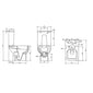 Select Rimless Close Coupled Super Spacesaver WC & Seat - 600mm