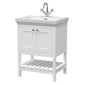 Bexley 600 Floor Standing 2-Door Vanity Unit & Classic Basin 1 Tap Hole - Pure White