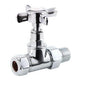 Chrome Manual Radiator Round Valves with 130mm Pipe Sleeves - Straight | Crosshead